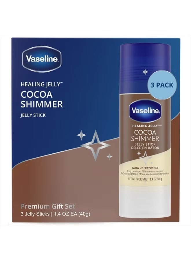 Vaseline Unilever Vaseline Cocoa Shimmer Jelly Stick GLOW UP Body Luminizer For Dewy Radiant Skin 40g - 3 Count - Image 2